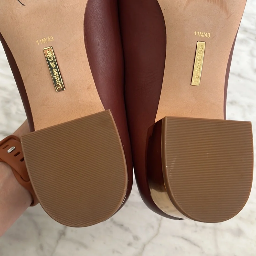 Louise et Cie maroon snake skin leather loafer 11 - Picture 7 of 9